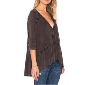 We The Free Dark Brown Long Sleeve Top